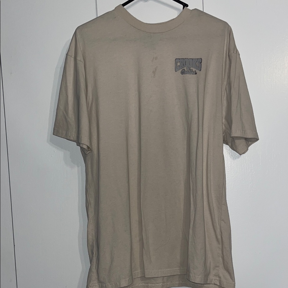Crooks & Castles Beige Short Sleeve Logo Tee